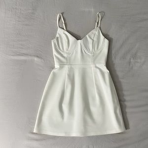 Princess Polly Novella Mini Dress White - worn once
